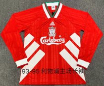 1993-1995 Retro Liverpool Home Long sleeve 1:1 Quality Soccer Jersey