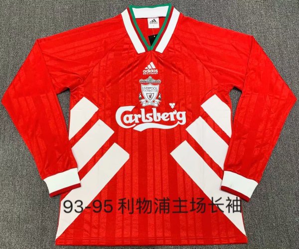 1993-1995 Retro Liverpool Home Long sleeve 1:1 Quality Soccer Jersey