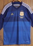 2014 Argentina Away Long Sleeve Retro Soccer Jersey
