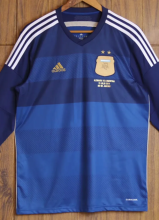 2014 Argentina Away Long Sleeve Retro Soccer Jersey