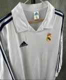 2001-2002 Retro Real Madrid Home Long Sleeve 1:1 Quality Soccer Jersey