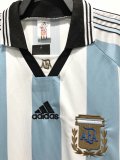 1998 Argentina Home 1:1 Quality Retro Soccer Jersey