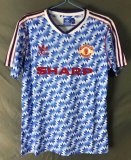 1990-1992 Retro Manchester United Away 1:1 Quality Soccer Jersey