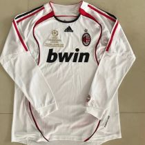2006/2007 AC Milan Away White Long Sleeve 1:1 Quality Retro Soccer Jersey
