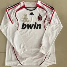2006/2007 AC Milan Away White Long Sleeve 1:1 Quality Retro Soccer Jersey