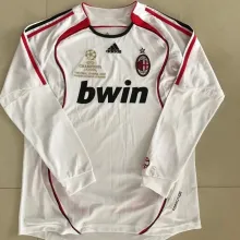 2006/2007 AC Milan Away White Long Sleeve 1:1 Quality Retro Soccer Jersey