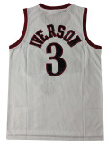 1997-1998 NBA 76ers Lverson white classic Mesh Jersey 1:1 Quality