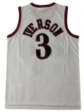1997-1998 NBA 76ers Lverson white classic Mesh Jersey 1:1 Quality