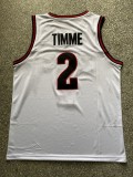 NCAA University of Gonzaga #2 white university Jersey 1:1 Quality