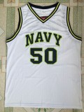 NBA Spurs #50 Admiral David Robinson high school Vintage best Mesh Jersey white 1:1 Quality