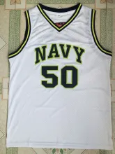NBA Spurs #50 Admiral David Robinson high school Vintage best Mesh Jersey white 1:1 Quality