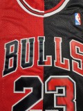 1997-1998 NBA Bulls #23 Jordan Yin Yang Red + Black classic vintage Jersey 1:1 Quality