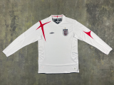 2006 England Home Long sleeve 1:1 Quality Retro Soccer Jersey