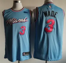 NBA New season heat (new fabric print) No.3 Wade Blue City Edition 1:1 Quality