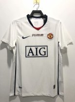 2008-2009 Manchester United Away White Champions League 1:1 Quality Retro Soccer Jersey