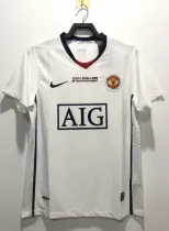 2008-2009 Manchester United Away White Champions League 1:1 Quality Retro Soccer Jersey