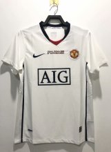 2008-2009 Manchester United Away White Champions League 1:1 Quality Retro Soccer Jersey