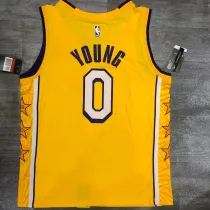 NBA Laker's Retro yellow V leads Sucheng city version No.0 Nixon with chip 1:1 Quality