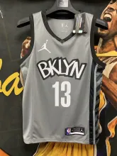 NBA Nets grey Harden No.13 1:1 Quality