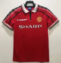 1998 Manchester united Home 1:1 Quality Retro Soccer Jersey