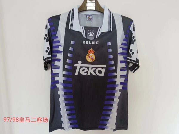 1997/1998 Real Madrid 2RD Away Retro 1:1 Quality  Soccer Jersey