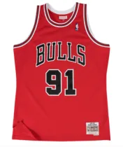 NBA Mitchell & Ness bull 91 red 1:1 Quality