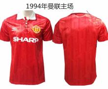 1994 Manchester united home retro 1:1 Quality Retro Soccer Jersey