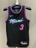 NBA Heat black Wade No. 3 1:1 Quality
