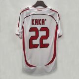 2006/2007 AC Milan Away White 1:1 Quality Retro Soccer Jersey