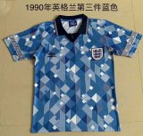 1990 England 1:1 Quality Retro Soccer Jersey