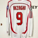 2006/2007 AC Milan Away White Long Sleeve 1:1 Quality Retro Soccer Jersey