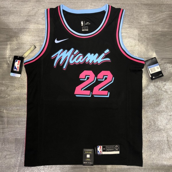 NBA Heat crew crew black 22 Jim Butler with chip 1:1 Quality