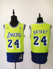 NBA Lakers 24 retro stitching green blue 1:1 Quality