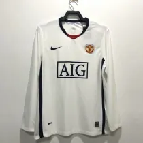 2008-2009 Manchester United Away Long Sleeve 1:1 Quality Retro Soccer Jersey