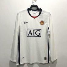 2008-2009 Manchester United Away Long Sleeve 1:1 Quality Retro Soccer Jersey