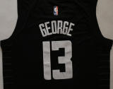 NBA New season clippers (new fabric print) 13 George City Edition dark blue, black, white, retro white 1:1 Quality