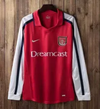 2000 Arsenal Home Long sleeve 1:1 Retro Soccer Jersey