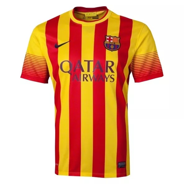 2013-2014 Retro Barcelona Away Yellow 1:1 Quality Soccer Jersey