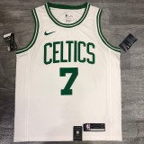NBA Celtics retro white No. 7 Jerome Brown with chip 1:1 Quality