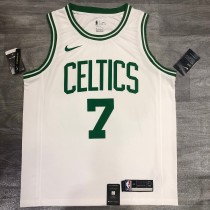 NBA Celtics retro white No. 7 Jerome Brown with chip 1:1 Quality