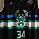 NBA Bucks (21 new season) # 34 Antetokounmpo black 1:1 Quality