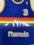 NBA Nuggets # 3 Lverson Snow mountain blue top Mesh Jersey 1:1 Quality