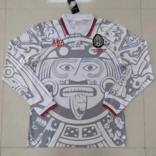 1998 Mexico Away Long Sleeve 1:1 Retro Soccer Jersey