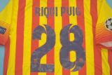 2013-2014 Retro Barcelona Away Yellow 1:1 Quality Soccer Jersey