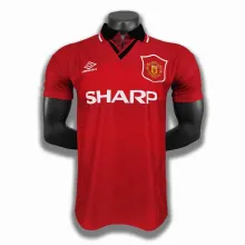 1994-1996 Manchester United Home 1:1 Quality Retro Soccer Jersey
