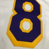 NBA Laker's Retro white V-collar No.8 Kobe with chip 1:1 Quality