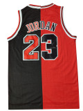 1997-1998 NBA Bulls #23 Jordan Yin Yang Red + Black classic vintage Jersey 1:1 Quality