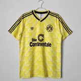 1988 Dortmund Home Yellow 1:1 Retro Soccer Jersey
