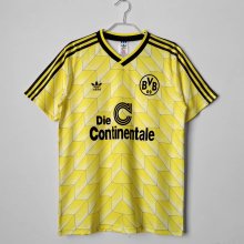 1988 Dortmund Home Yellow 1:1 Retro Soccer Jersey