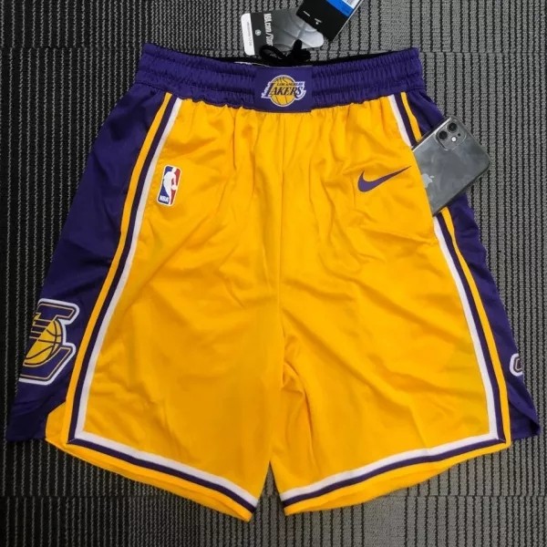 NBA Lakers Yellow Top Quality Pants 1:1 Quality